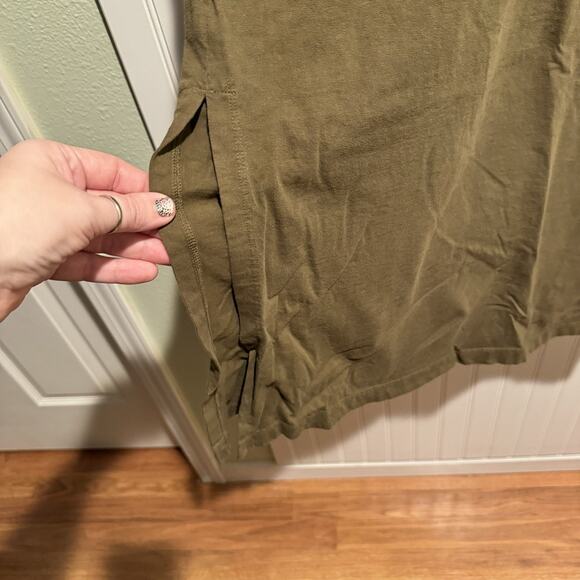 American Giant Olive Green Midi Tee Dress Size XL - Picture 5 of 7